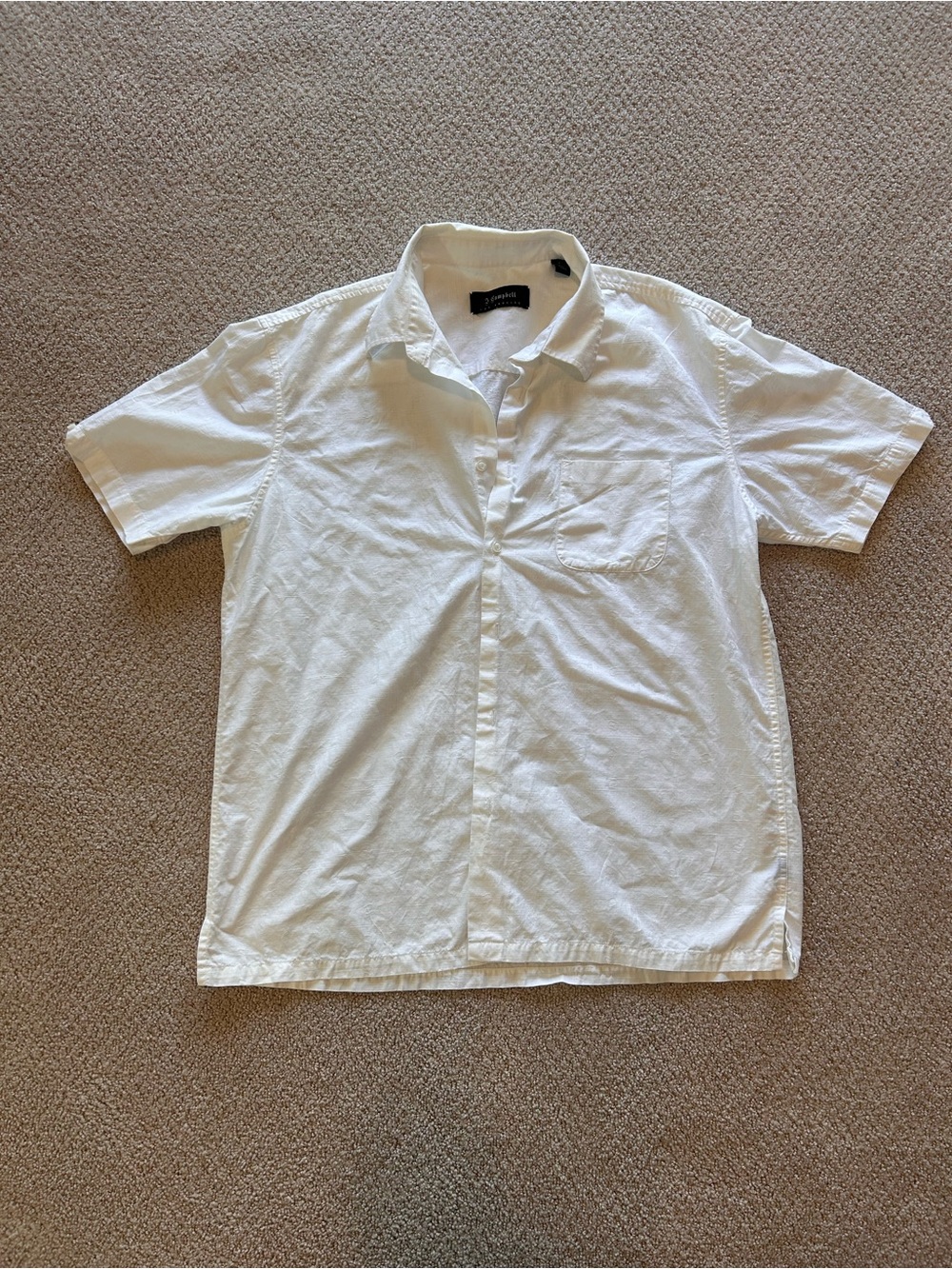 Jeffrey Campbell White Short-Sleeve Button-Down Shirt